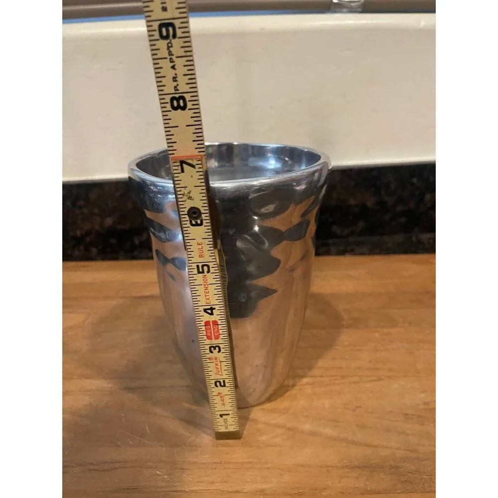 Pottery Barn Rippled Aluminum Vase